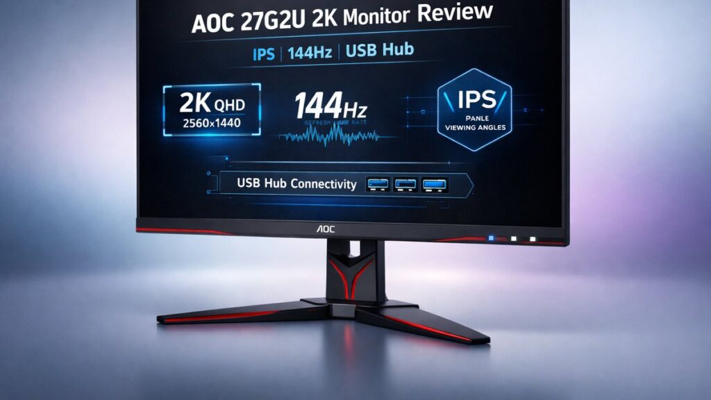 aoc 27g2u 2k monitor review ips 144hz usb hub AOC 27G2U 2K Monitor Review: IPS, 144Hz & USB Hub