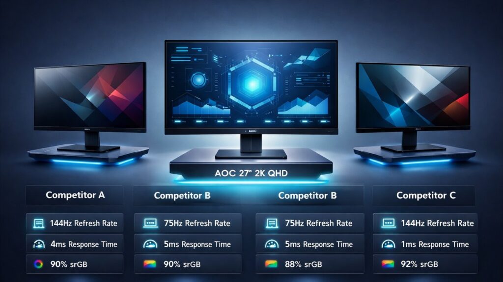 aoc 2k monitor vs competitors qhd brand comparison AOC 2K Monitor vs Competitors: QHD Brand Comparison