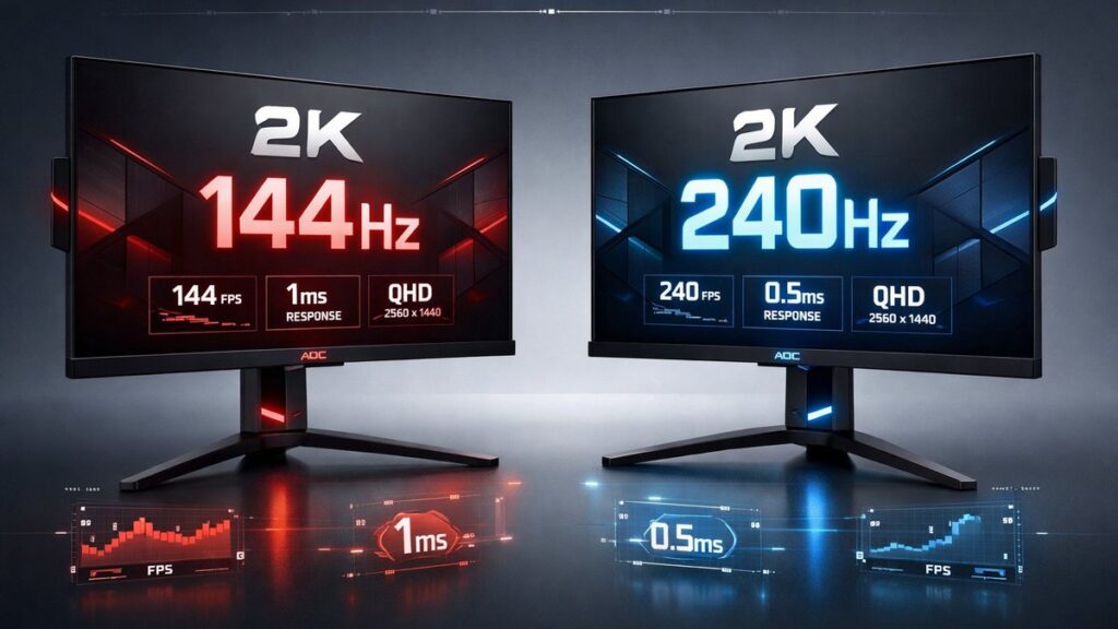 aoc agon 2k 144hz vs 240hz which is worth it AOC Agon 2K 144Hz vs 240Hz: Which Is Worth It?