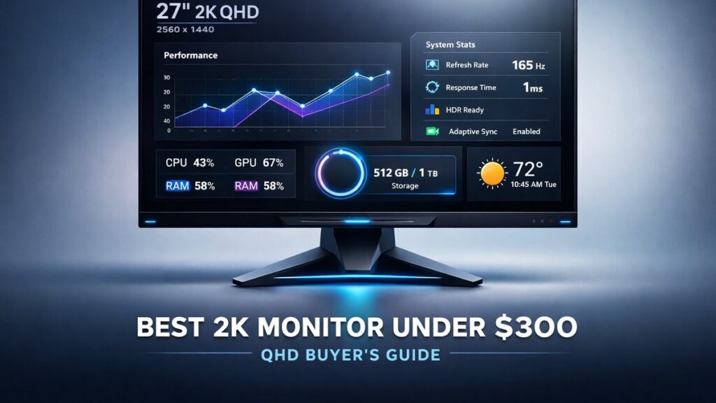 best 2k monitor under 300 qhd buyers guide Best 2K Monitor Under $300: QHD Buyer's Guide