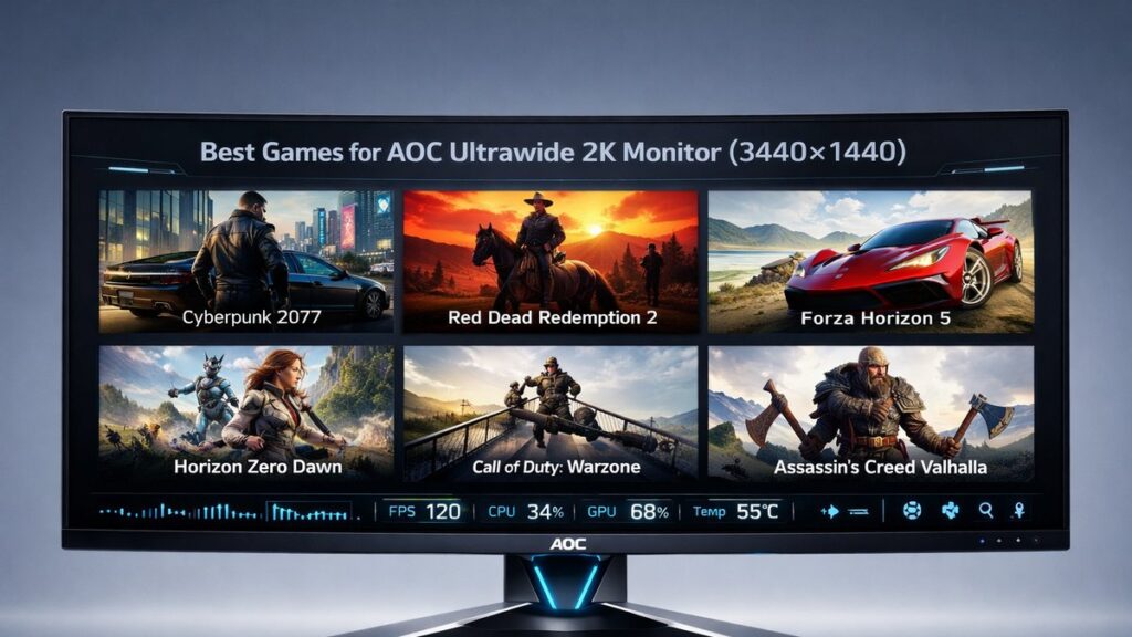 Best Games for AOC Ultrawide 2K Monitor (3440×1440)